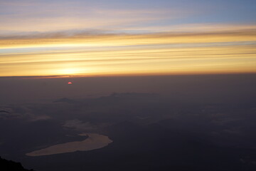 Sunrise over Mountains A Breathtaking View from Above the Clouds