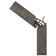Pillar destroyed earthquake