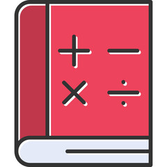 Obraz premium Math Book Vector Icon Design