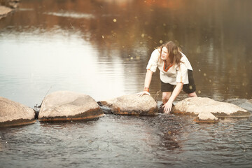 A man in ethnic clothes is a Scandinavian