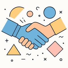 Business Partnership Agreement Handshake Concept