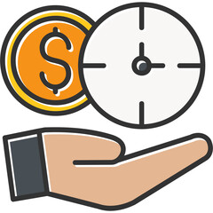 Time Save Vector Icon Design