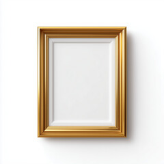 Gold Picture Frame - Elegant Wall Decor , white background cut out PNG