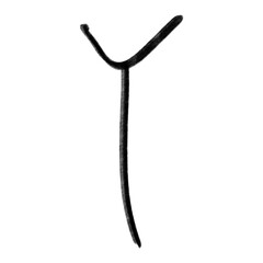 Hand drawing doodle abjad font unique ugly