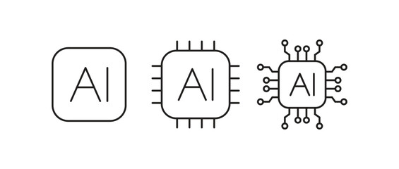 minimalist ai icon set