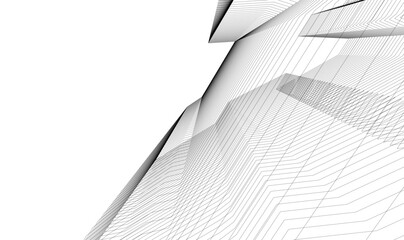 Architectural geometric abstract background vector design