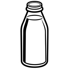 Milk line art vector
