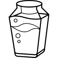 Milk line art vector