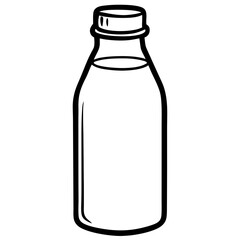 Milk line art vector