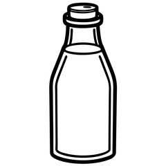 Milk line art vector