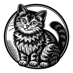 Set of realistic cats vector illustration design