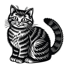 Set of realistic cats vector illustration design