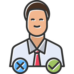 Decision Making Vector Icon Design