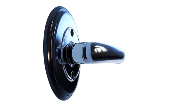 • A sleek digital lock system for secure home access, isolated on white background in HD 