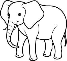 Cute baby elephant cartoon illustration vector design
