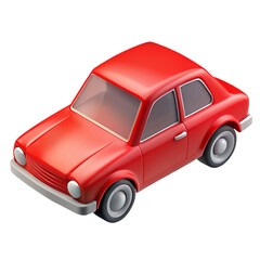 red car isolated on white