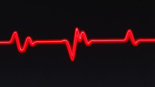 Red heart rate monitor display
