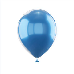 Glossy Blue Balloon - Perfect Party Decoration , white background cut out PNG