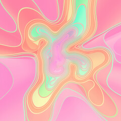 Illustration of soft, undulating layers that blend together. 3d rendering