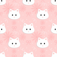 seamless pattern with cats