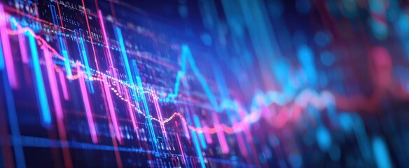 The Vibrant Digital Graph Representing Modern Financial Trends and Insights