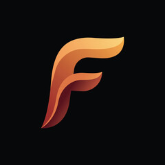 Fototapeta premium Bold Futuristic Letter F Logo Design