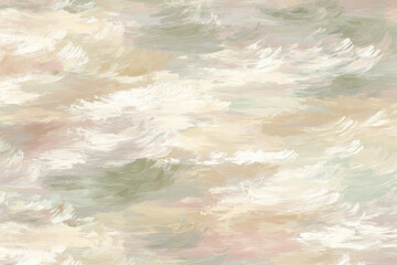 Gentle abstract background. Impressionist inspired digital painting of pastel clouds, muted, neutral tones. Abstract oil painting style, vintage grainy texture, and a dreamy, timeless feel.