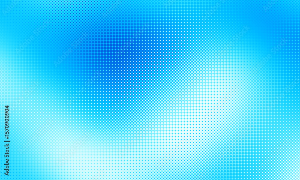 Poster gradient color background with geometric halftone pattern.