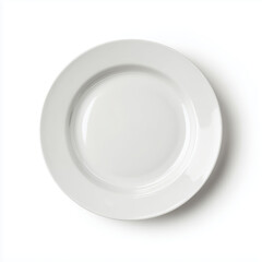 Empty White Plate Ready for a Delicious Meal , white background cut out PNG