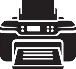Printer logo silhouette vector