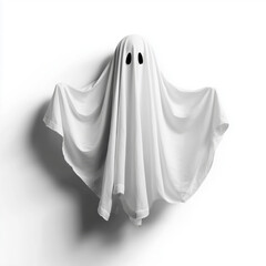 Ethereal White Ghost Costume , white background cut out PNG
