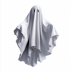 Naklejka premium Haunting White Ghost Figure , white background cut out PNG