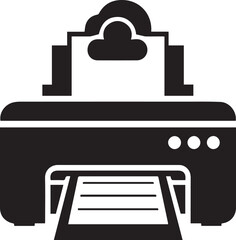 Printer logo silhouette vector