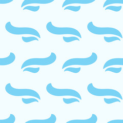 Blue Ocean Waves Seamless Pattern Sea Ornament