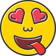 Heart Eyes Vector Icon Design