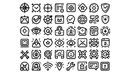 minimalist UI line icons 