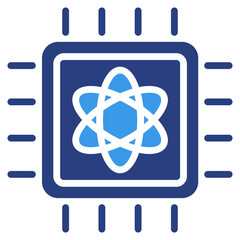 Quantum Chip  Icon Element For Design