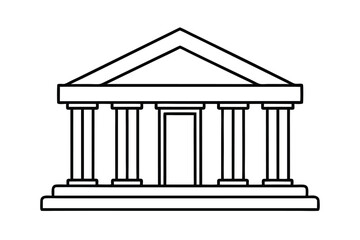 Fototapeta premium Classical Building With Columns And Pediment architecture