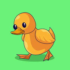 cute character duck and all pose