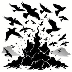 seamless pattern with birds