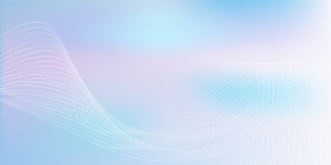 Naklejka premium Abstract blue gradient background with shining lines waves. Minimalist background for banner, poster, cover, brochure, flyer, website
