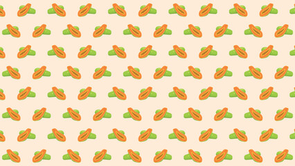 papaya fruit seamless pattern background vector design