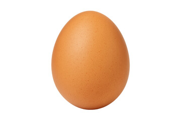 Brown chicken egg isolated on transparent background.