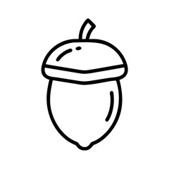Obraz premium Acorn icon in minimalist style with a simple line design 