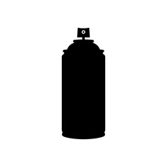 Spray paint bottle silhouette vector flat illustration design.