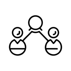 "Simple Handshake Icon Black Outline – Business Partnership, Agreement, Collaboration Symbol for Corporate Deal or Contract Success"