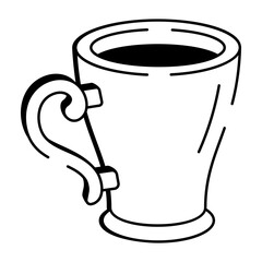 A sketchy style icon depicting a ceramic mug
A sketchy style icon depicting a ceramic mug
