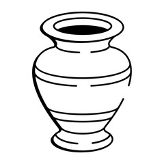 A sketchy style icon showing a tall vase

