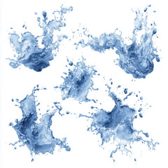 Stunning Water Splash Art Design , white background cut out PNG