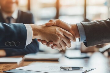 Rent-a-car business concept: Agent handing over a car key to a client after explaining the rental agreement and terms, Generative AI